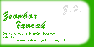 zsombor hamrak business card